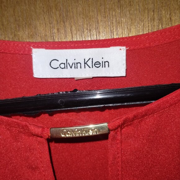 Calvin Klein Red Blouse - Picture 2 of 2